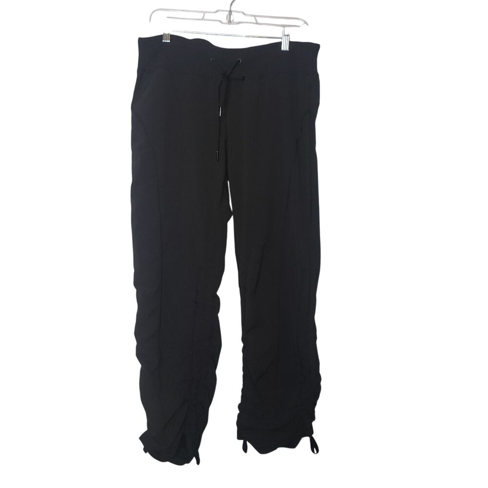 Zella Black Drawstring Waist Athletic Jogger Pants Womens Size 12